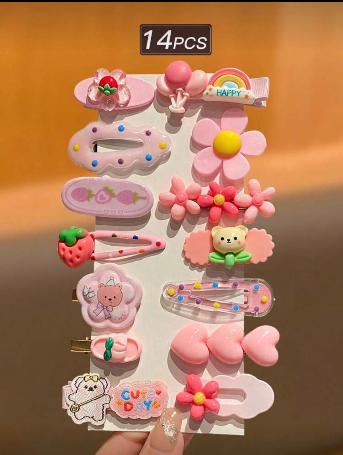 14 pièces accessoires cheveux fillettes