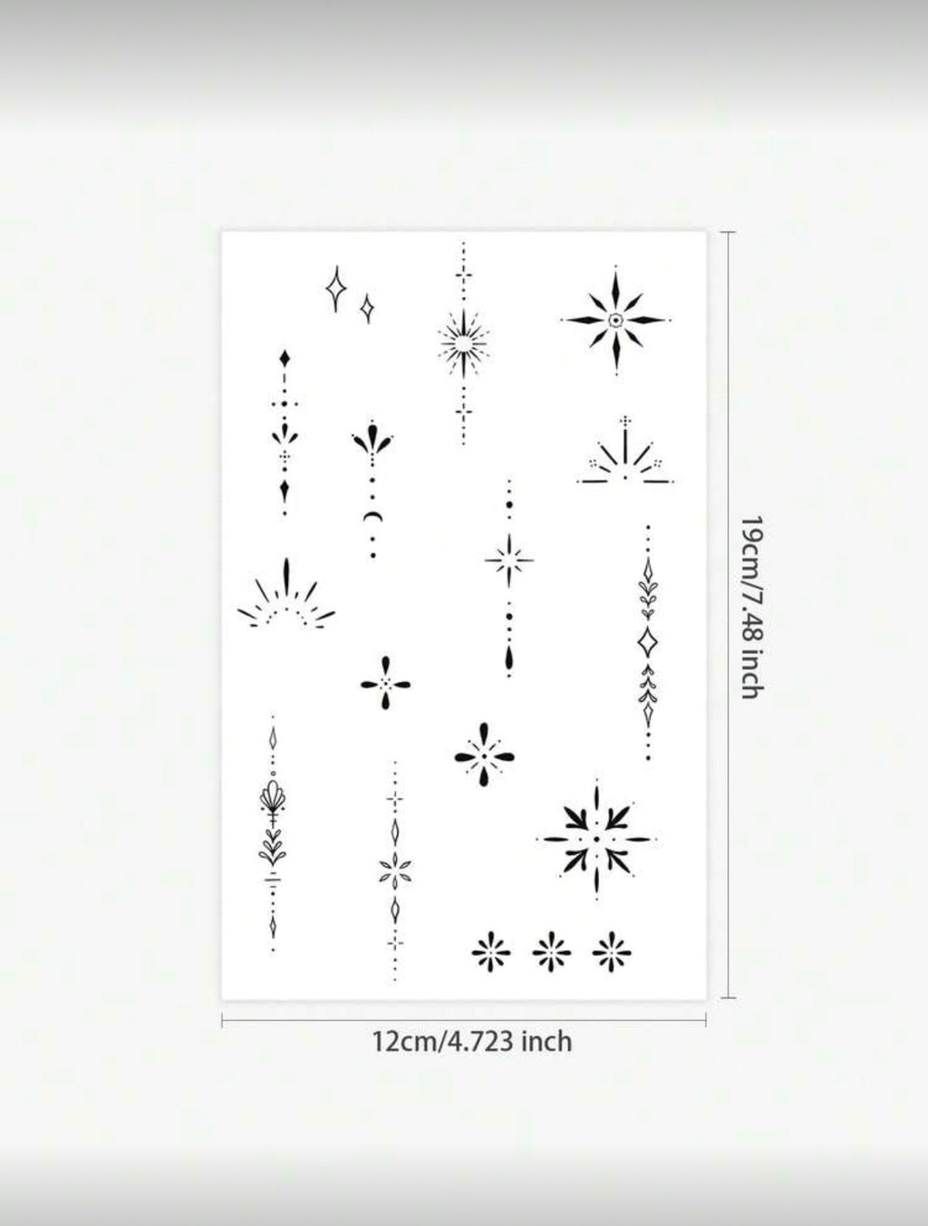 Autocollant Motif géométrique henné noir