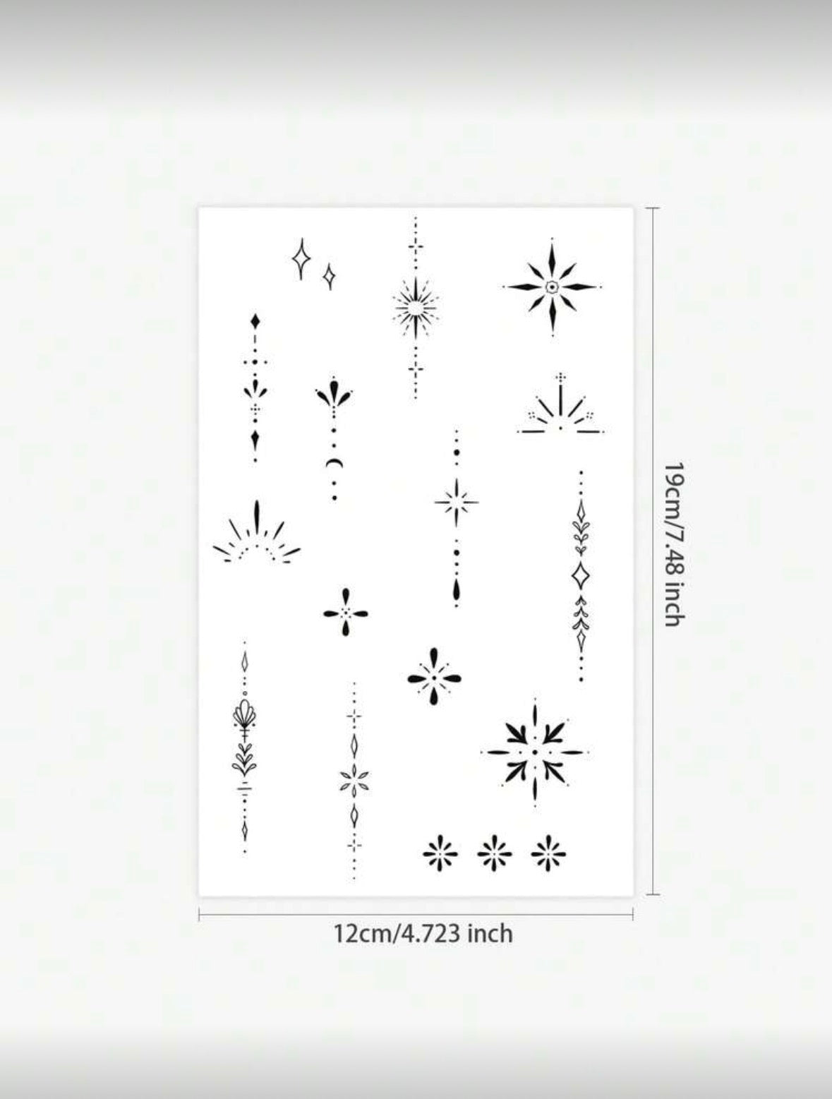 Autocollant Motif géométrique henné noir