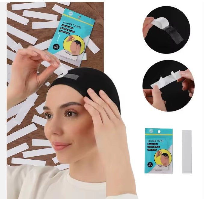 72 pièces ruban adhesif Hijab