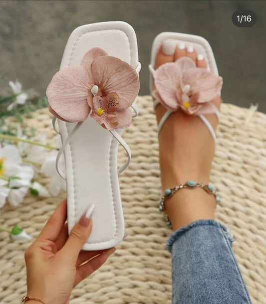 Mules orchidée